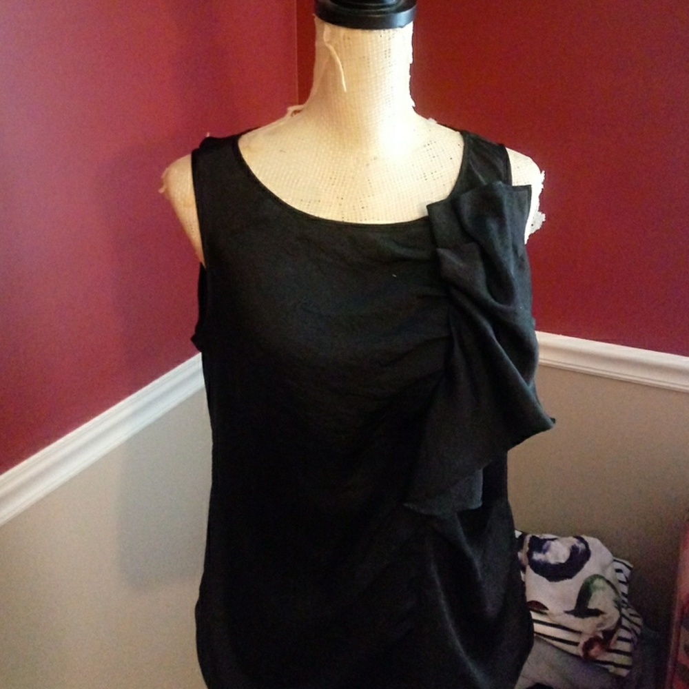 Michael Kors black sleeveless blouse